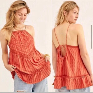 Free People Elisa paprika tunic top Small New with Tags